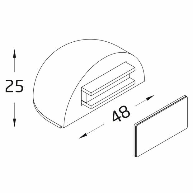 AMIG Deurstop/deurmagneet - D48mm - zelfklevend - eiken - kunststof - Deurstoppers