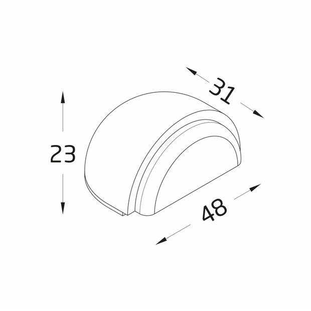 AMIG Deurstop/deurmagneet - D48mm - zelfklevend - eiken - hout - Deurstoppers