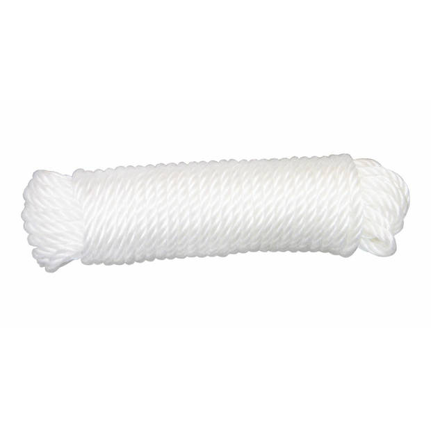 AMIG paracord touw - 20 meter - D5mm - 110kg - polypropyleen - wit - Touw