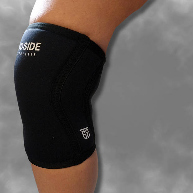 Sandside Knee Sleeves Powerlifting - 7 MM Neopreen Zwart - Knee Sleeve Crossfit - Knieband - Maat S