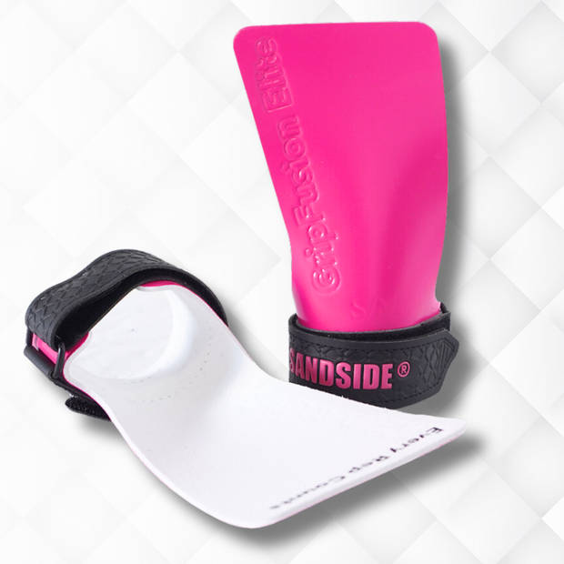 Sandside CrossFit Grips Elite 2.0 Fitness Handschoenen Fingerless Grips Hot Pink L/XL