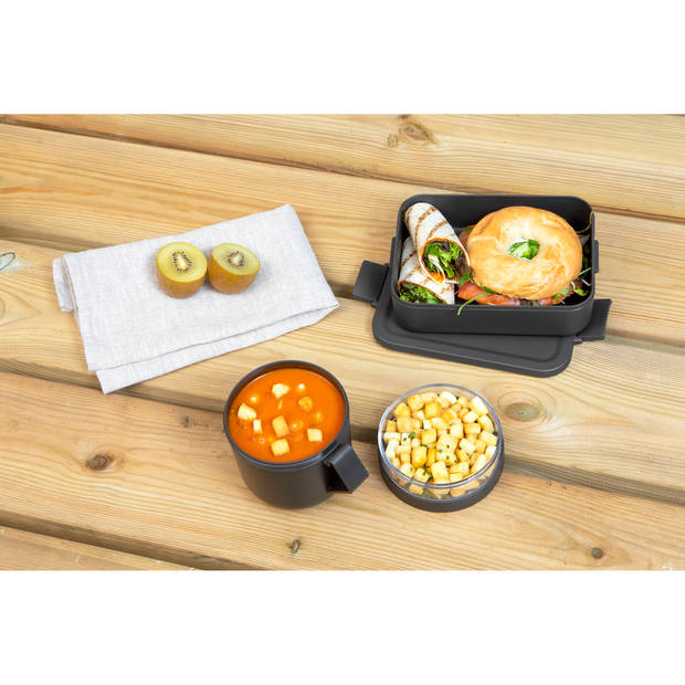 Brabantia Make & Take Lunchset - 2-delig - Kunststof - Dark Grey