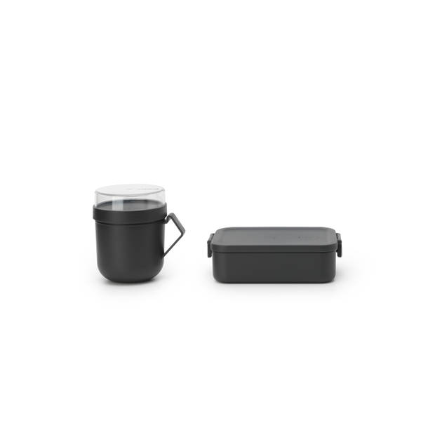 Brabantia Make & Take Lunchset - 2-delig - Kunststof - Dark Grey