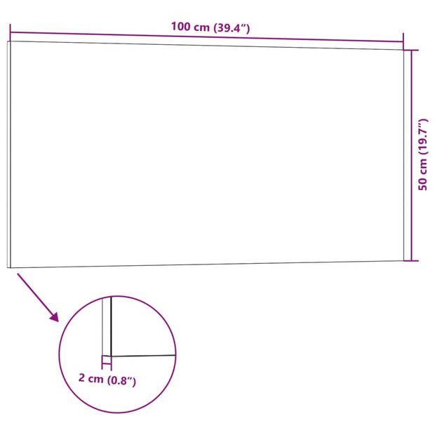 vidaXL Wandpanelen 10 st 3D 100x50 cm EPS rood en wit