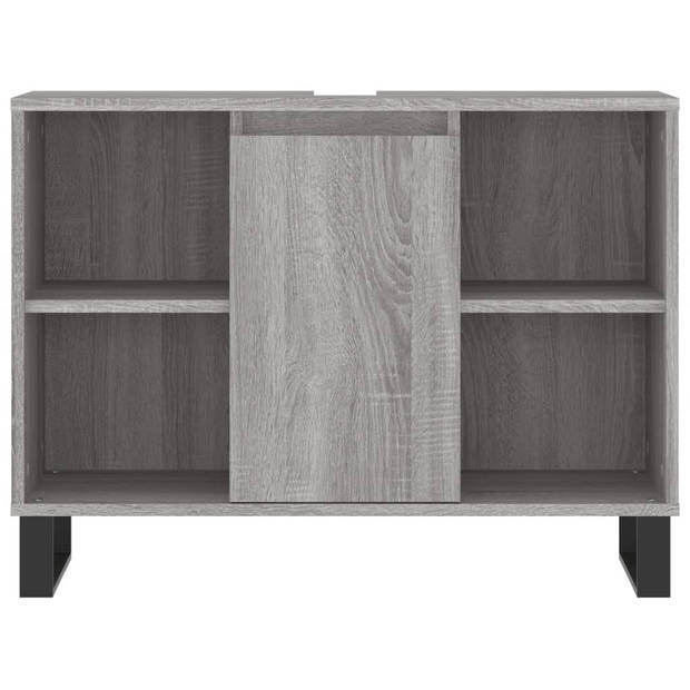 vidaXL Badkamerkast 80x33x60 cm bewerkt hout grijs sonoma eikenkleurig