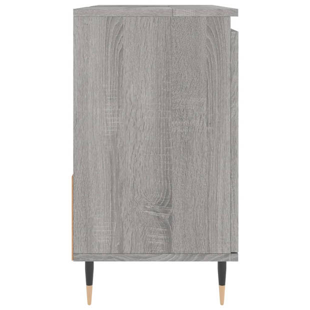 vidaXL Badkamerkast 65x33x60 cm bewerkt hout grijs sonoma eikenkleurig