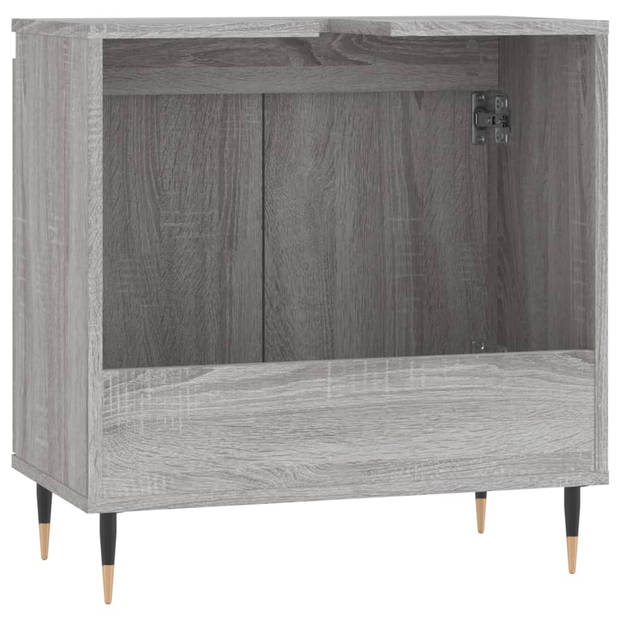 vidaXL Badkamerkast 58x33x60 cm bewerkt hout grijs sonoma eikenkleurig