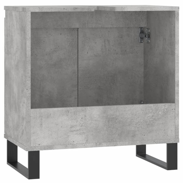 vidaXL Badkamerkast 58x33x60 cm bewerkt hout betongrijs