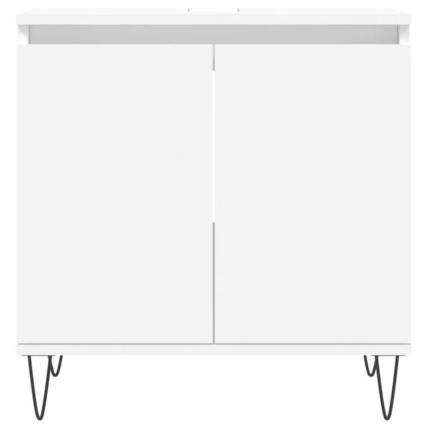 vidaXL Badkamerkast 58x33x60 cm bewerkt hout wit