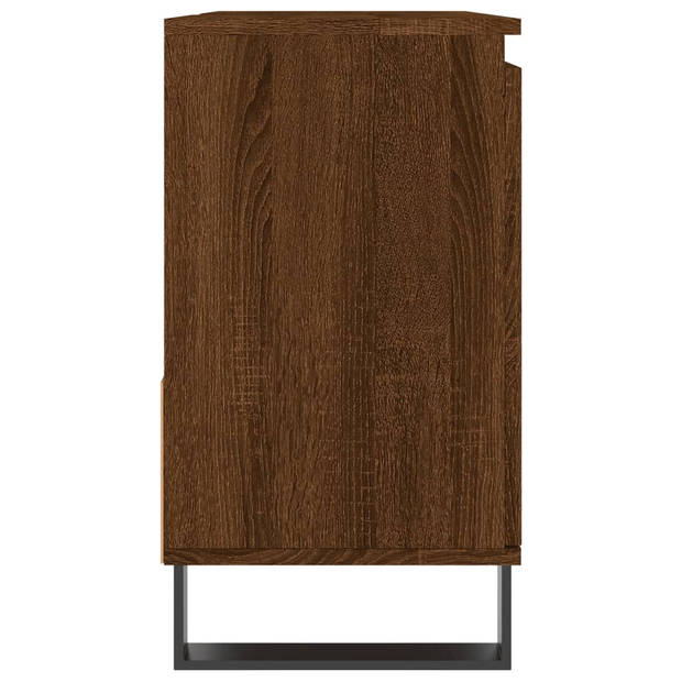 vidaXL Badkamerkast 65x33x60 cm bewerkt hout bruin eikenkleur