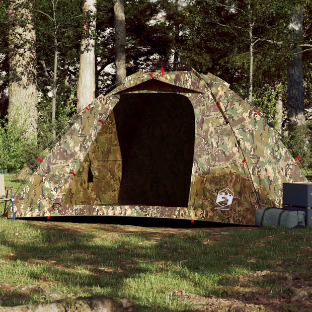 vidaXL Tent 4-persoons snelontgrendeling camouflage