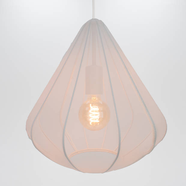 EGLO Dolwen Hanglamp - E27 - Ø 33,5 cm - Wit - Textiel