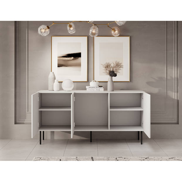 Meubella Dressoir June - Wit - 152 cm