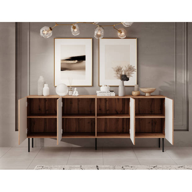 Meubella Dressoir June - Eiken - 190 cm