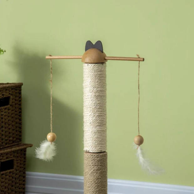 Krabpaal - Kattenspeeltjes - Kattenspeelgoed - Katten- Kattenkrabpaal - 32 cm x 32 cm x 56 cm