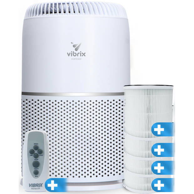 Vibrix Luchtreiniger Woonkamer - 70m2 - 3X HEPA Filter - Ionisator - Luchtfilter - Air Purifier - Air Cleaner - Vortex20