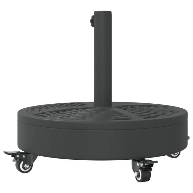 vidaXL Parasolvoet met wielen voor stok van Ø38 / 48 mm 27 kg rond