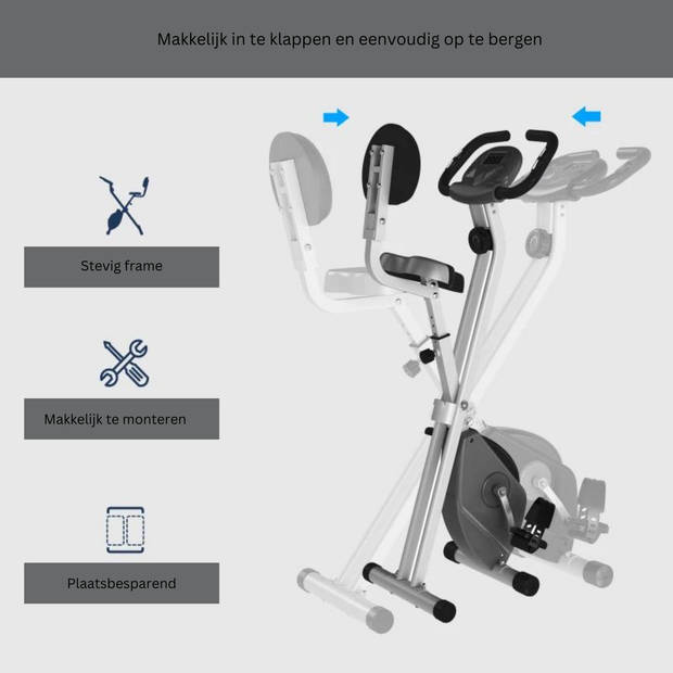 Hometrainer met LCD-display - Hometrainer fiets - Fietstrainer - Fitness