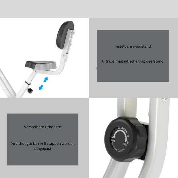 Hometrainer met LCD-display - Hometrainer fiets - Fietstrainer - Fitness