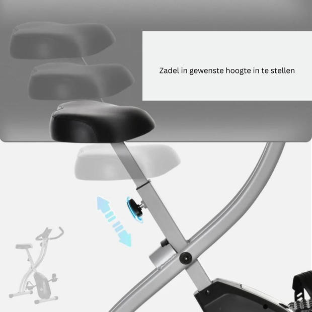 Hometrainer met LCD-display - Hometrainer fiets - Fietstrainer - Fitness - Grijs/zwart