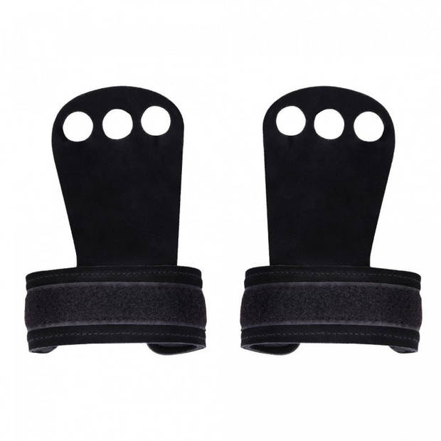 Gorilla Sports - Grip Gloves - Handschoenen - Gewichtheffen - Zwart - Maat S