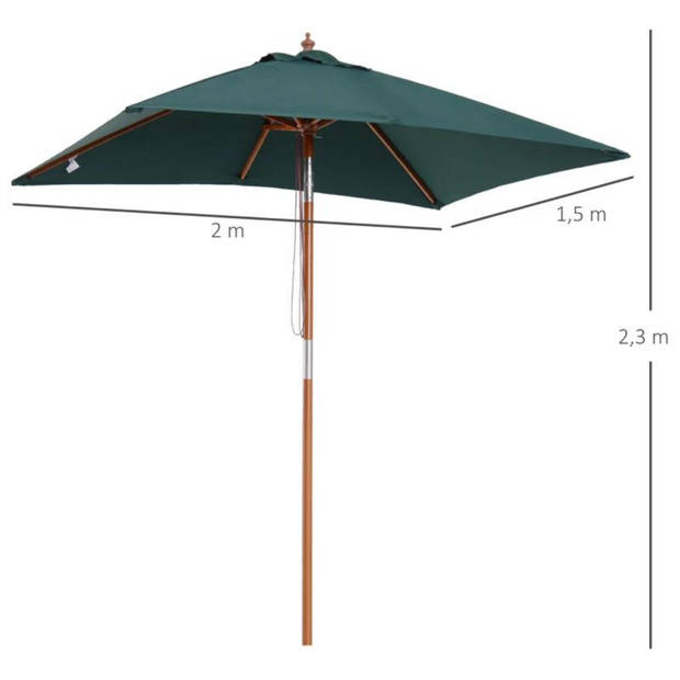 Parasol - Parasols - Tuin - Zonwering - Tuinparasol -Strandparasol - 200 x 150 x 235 cm