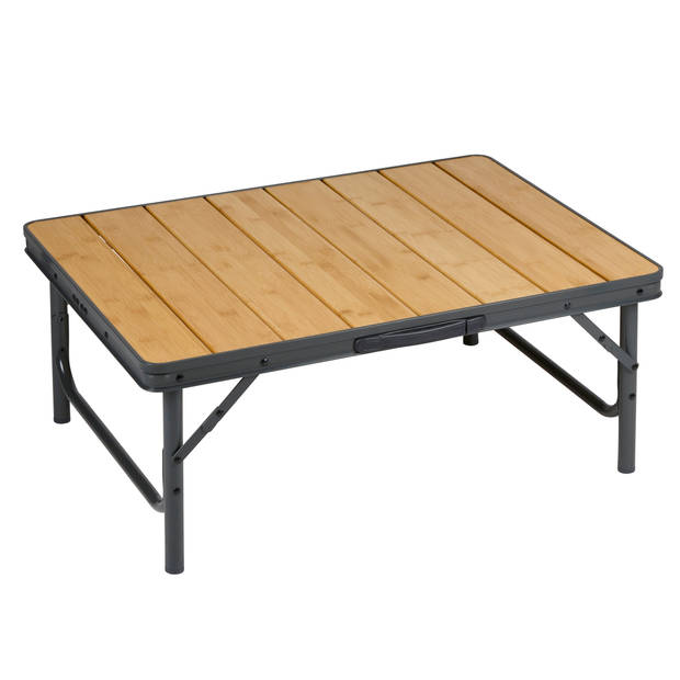 Campe Active Campingtafel inklapbaar - In Hoogte Verstelbaar - 75 x 55 x 31 - 71 cm - Bamboe en Aluminium