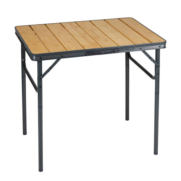 Campe Active Campingtafel inklapbaar - In Hoogte Verstelbaar - 75 x 55 x 31 - 71 cm - Bamboe en Aluminium