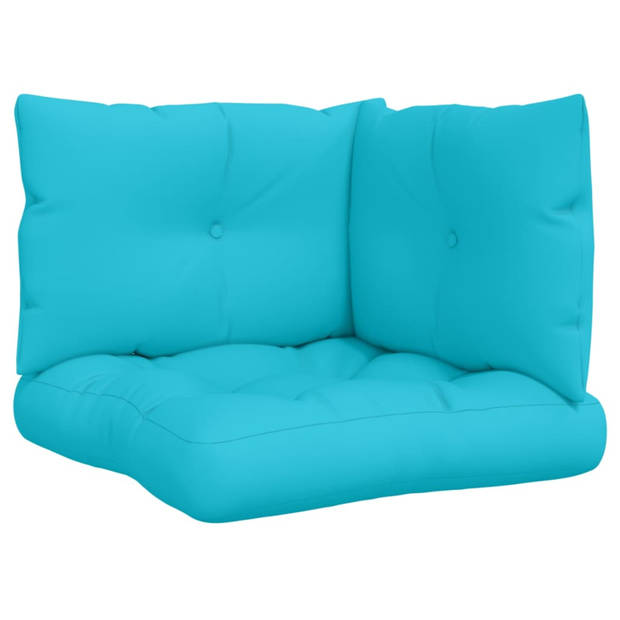 vidaXL Palletkussens 3 st oxford stof turquoise