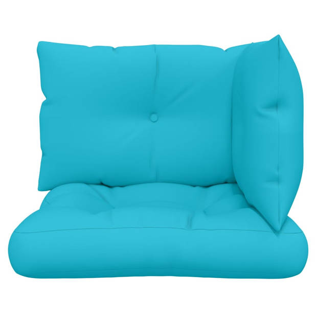 vidaXL Palletkussens 3 st oxford stof turquoise