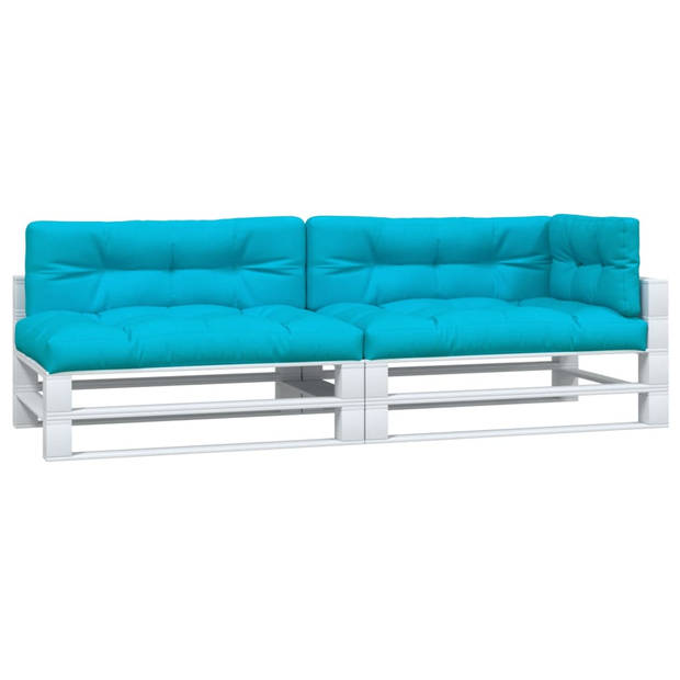 vidaXL Palletkussens 5 st stof  turquoise