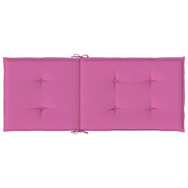 vidaXL Stoelkussens 6 st hoge rug stof roze