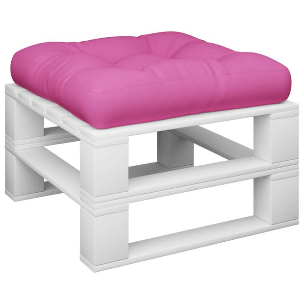 vidaXL Palletkussen 58x58x10 cm oxford stof roze