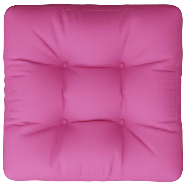 vidaXL Palletkussen 58x58x10 cm oxford stof roze