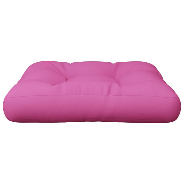 vidaXL Palletkussen 58x58x10 cm oxford stof roze