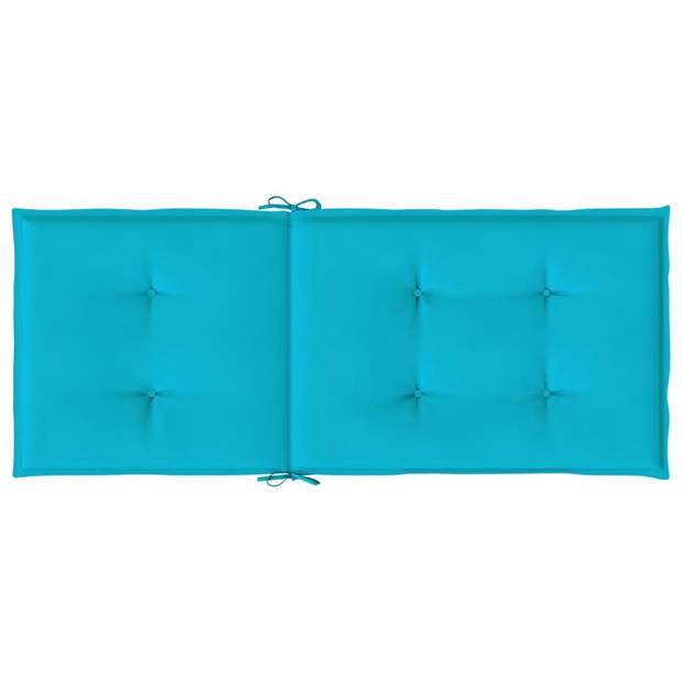 vidaXL Stoelkussens 4 st hoge rug stof turquoise