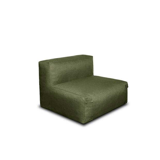 Feel Furniture - Binnen & Buiten bank - Odin - 5 Persoonsbank - Groen - Met Hocker