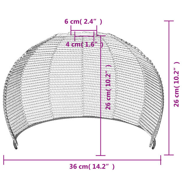 vidaXL Plafondlampenkap Ø36x26 cm ijzer en papier