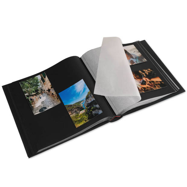 Fotoalbum - SecaDesign Vita - zwart - 30x30 - 100 zwarte pagina’s - Fotoboek plakalbum