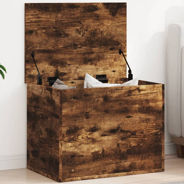 vidaXL Opbergbox 60x42x46 cm bewerkt hout gerookt eikenkleurig