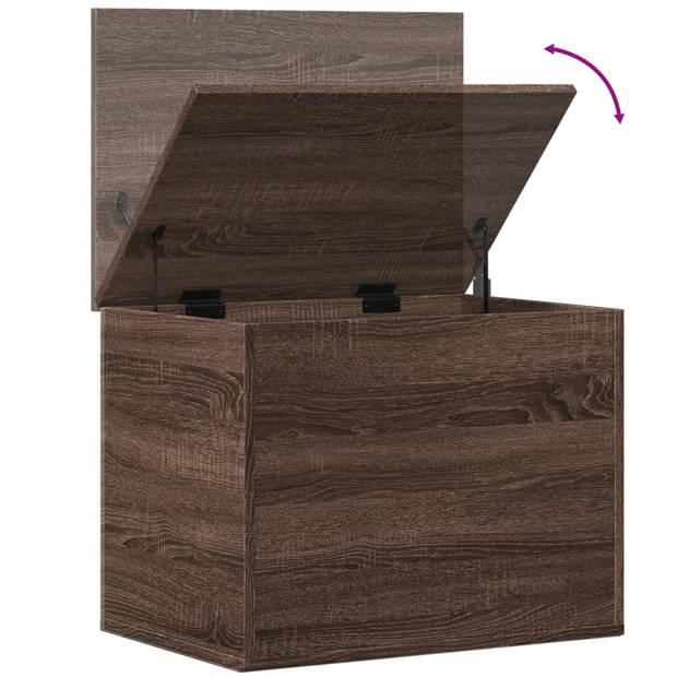 vidaXL Opbergbox 60x42x46 cm bewerkt hout bruin eikenkleurig