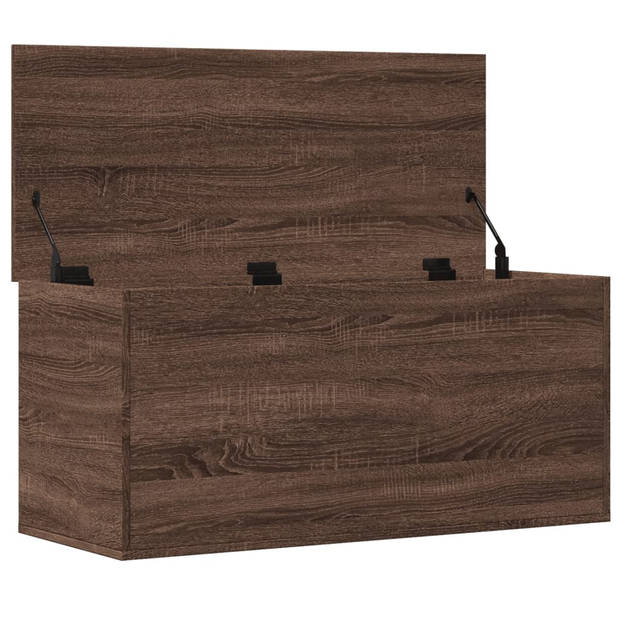 vidaXL Opbergbox 100x42x46 cm bewerkt hout bruin eikenkleurig