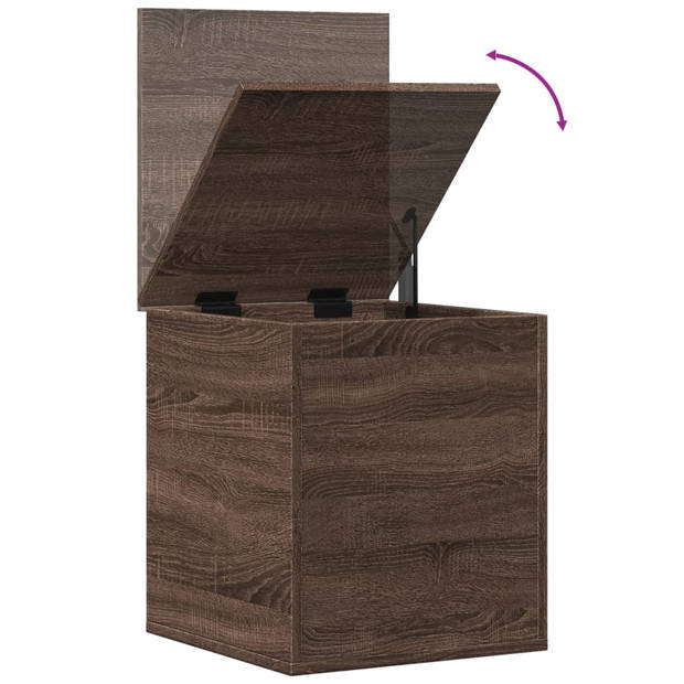 vidaXL Opbergbox 40x42x46 cm bewerkt hout bruin eikenkleurig