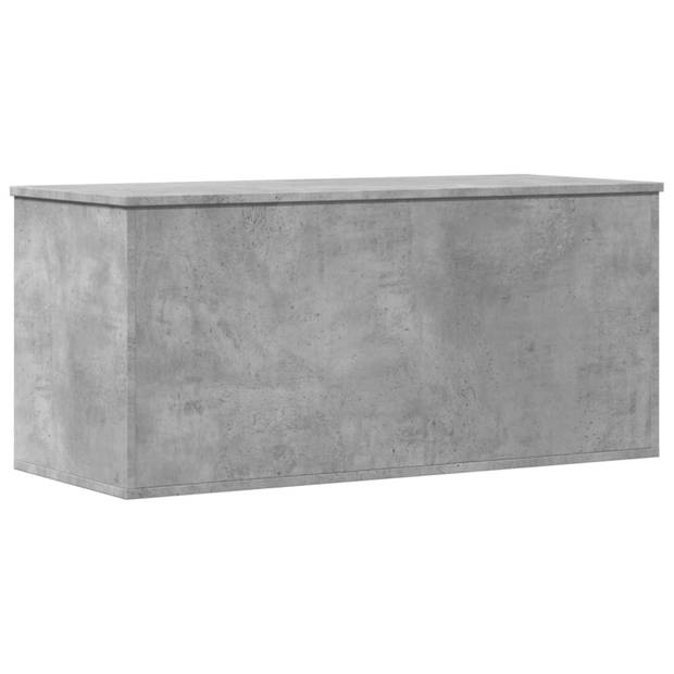 vidaXL Opbergbox 100x42x46 cm bewerkt hout betongrijs
