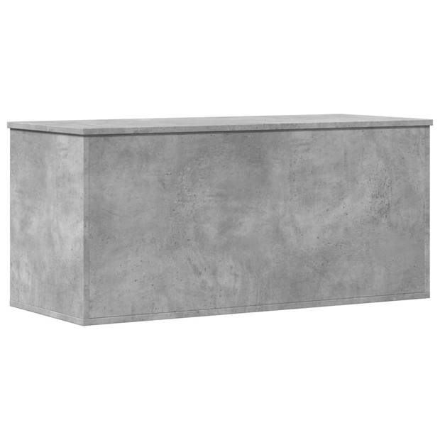 vidaXL Opbergbox 100x42x46 cm bewerkt hout betongrijs