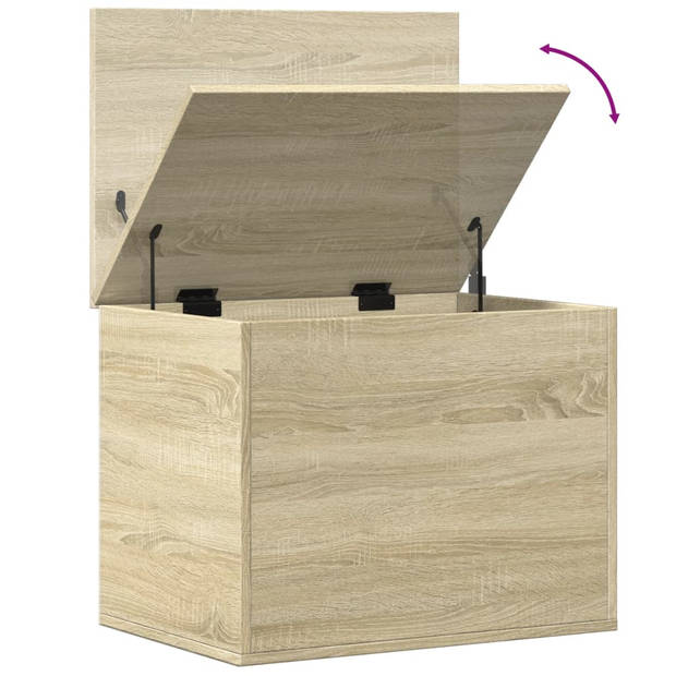 vidaXL Opbergbox 60x42x46 cm bewerkt hout sonoma eikenkleurig