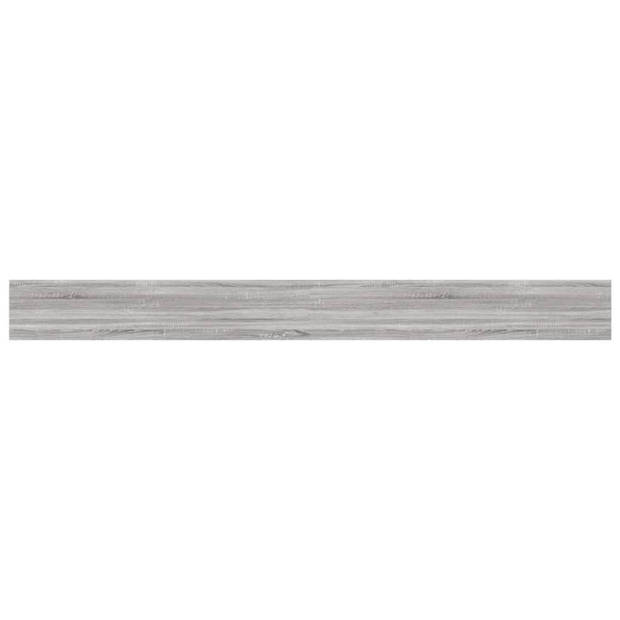 vidaXL Wandschappen 4 st 100x10x1,5 cm bewerkt hout grijs sonoma eiken