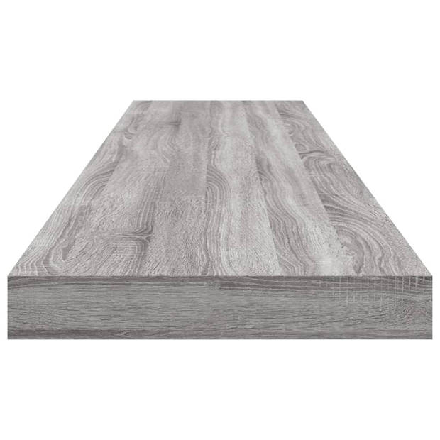 vidaXL Wandschappen 4 st 100x10x1,5 cm bewerkt hout grijs sonoma eiken