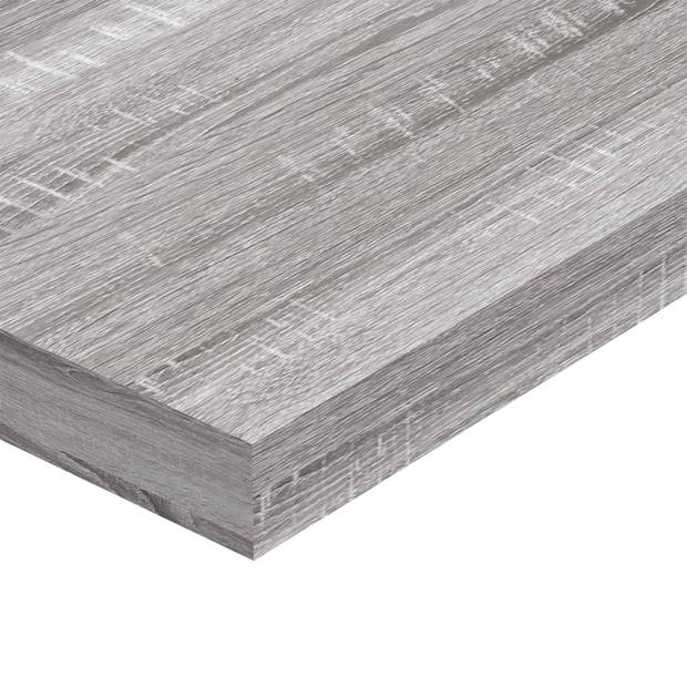 vidaXL Wandschappen 4 st 100x10x1,5 cm bewerkt hout grijs sonoma eiken