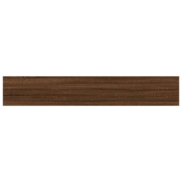 vidaXL Wandschappen 4 st 60x10x1,5 cm bewerkt hout bruin eikenkleur